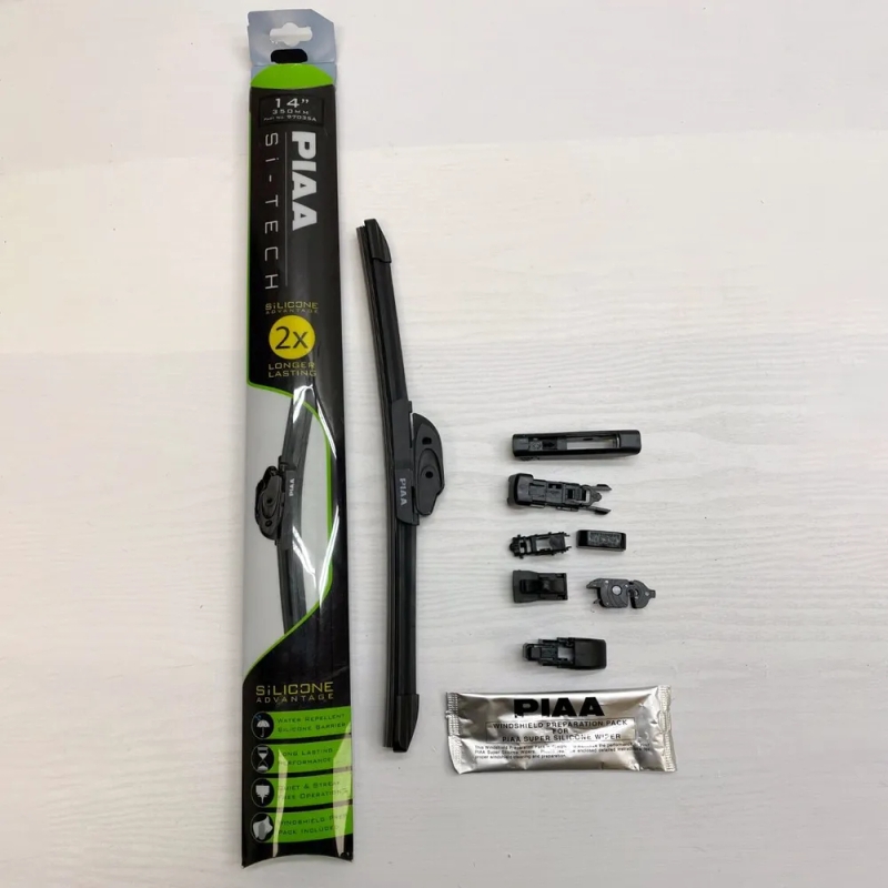 Get Crystal Clear Vision: PIAA Si-Tech Silicone Front Wiper Blade Set (600mm & 400mm) – Lasts Way Longer Than Rubber!