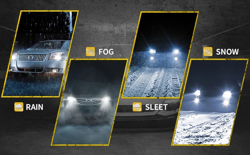 Car LED Headlight H4 type 6000 LM Brightness view 5