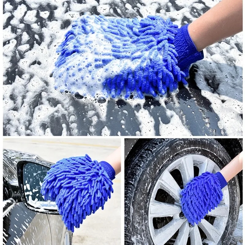 Microfiber Cleaning Machine Washable Cleaning Gloves Car Detailing - Main Image