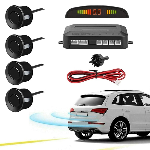 Car Parking Sensor System with 4-6 Sensors, LCD Display, and Buzzer Alarm