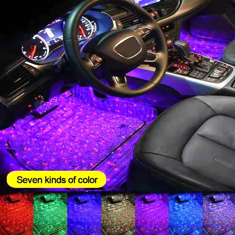 Car Seat Bottom Starlights Car LED Atmosphere Light RGB Remote Control