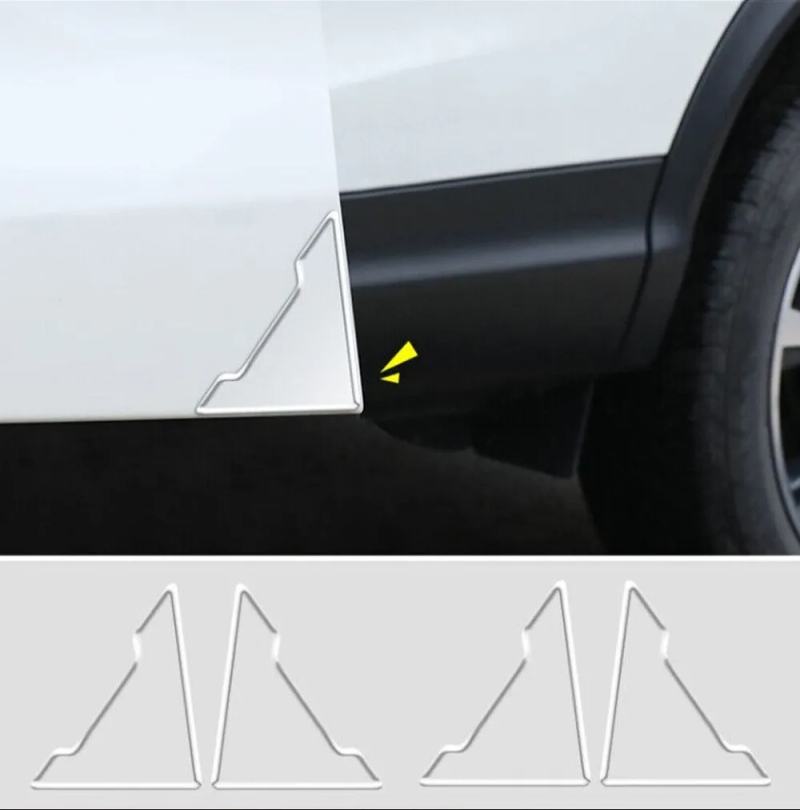 Car door corner guards transparent With Car Brand Logo 2 pcs
