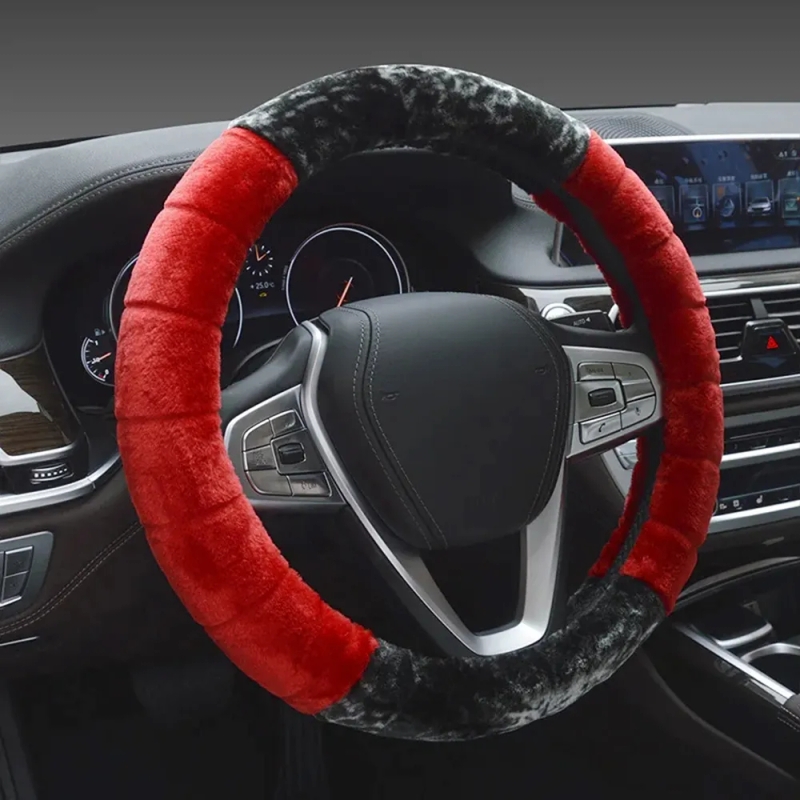 Car Wool Steering Wheel Cover view 3