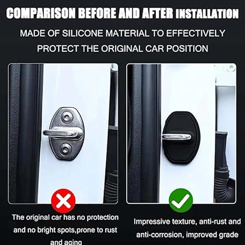 Car 4pcs High-Quality Silicon Door Lock Cover - Maximum Protection for ...