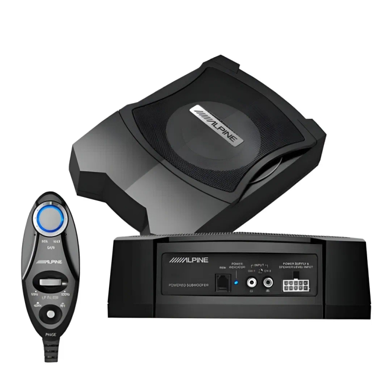 Alpine PWE-T0800C Under-Seat Subwoofer – Powerful Bass in a