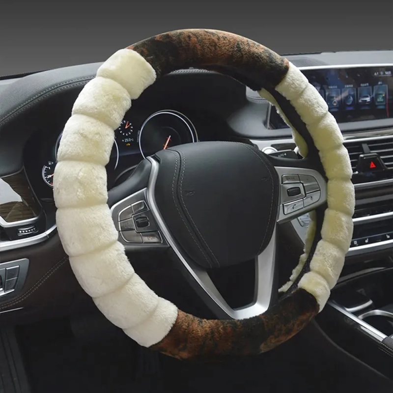 Car Wool Steering Wheel Cover view 4