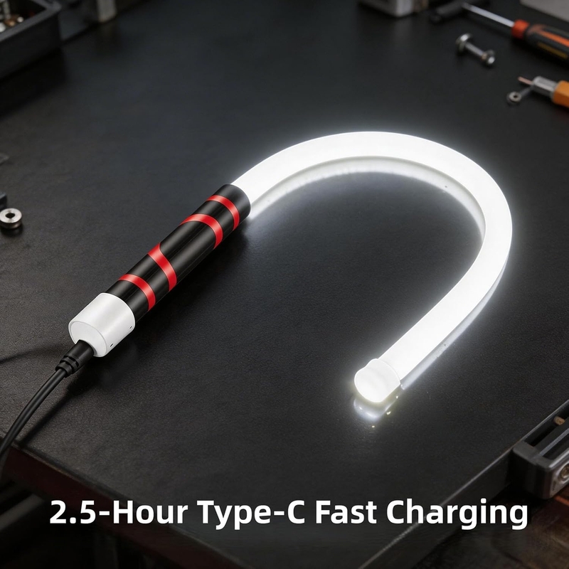 automotive mechanics rechargeable led flashlight Flexible Stick, 30" Bendable Work Light High Lumen Professional Light 3 Lighting Modes Illumination Tool for Mechanic Car Repairs Inspections Tight Spaces a versatile tool perfect for men in various situations Auto Mechanic Body Shop LED