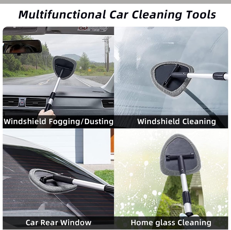 Microfiber Windshield Cleaning Brush for Cars – Extendable Auto Glass ...