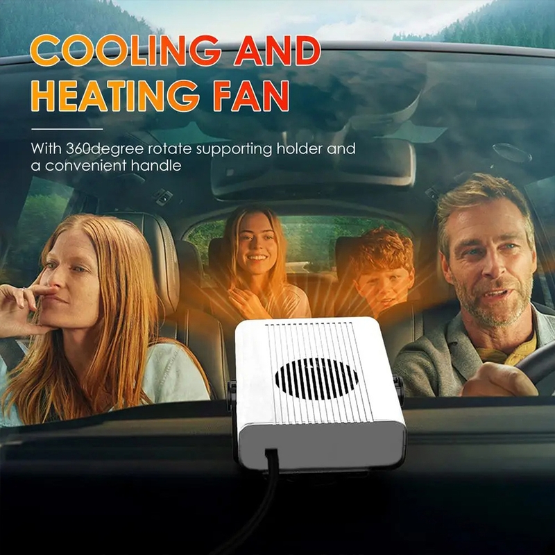 2-in-1 Car Heater & Cooling Fan – (12V And 24 V) 150W Portable Plug-in ...