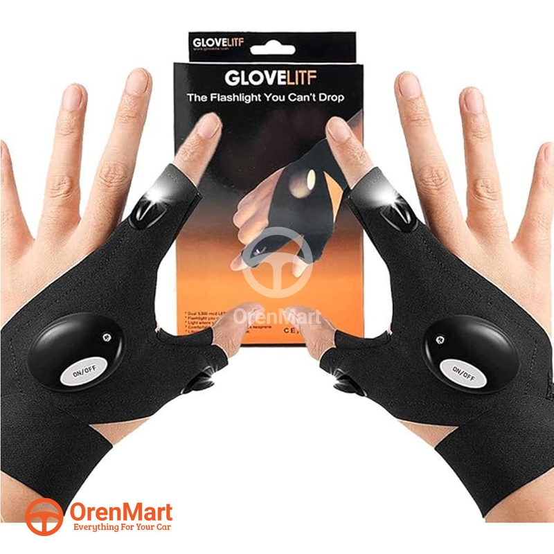LED Flashlight Gloves – Hands-Free Work Light for Mechanics