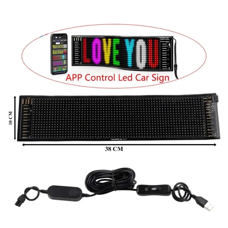LED Matrix Panel for Car | Smart App Controlled LED Display