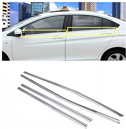 Car Lower Window Glass beltline Trim Set (4PCS) – Beltline Molding for ...