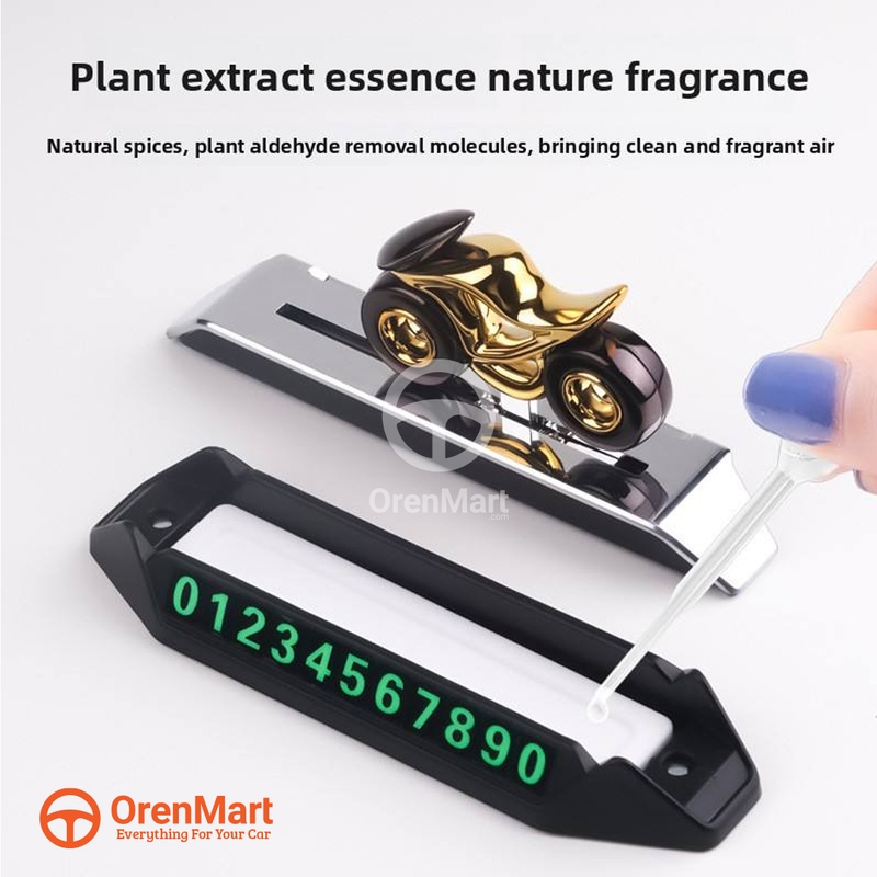 Car Parking Number Plate Showpiece – Vehicle Air Freshener & Center Console Aroma Fragment view 3