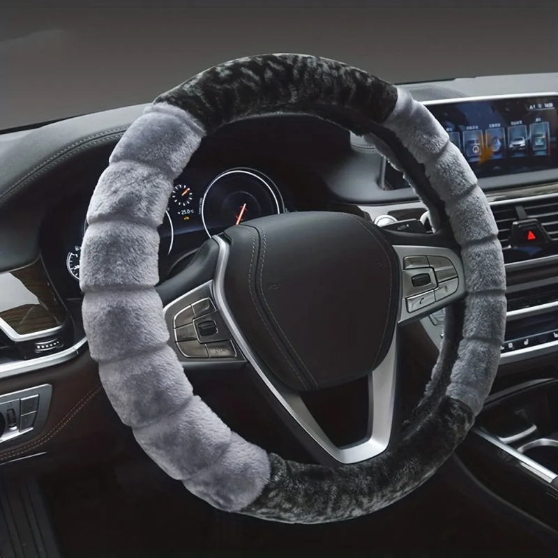 Car Wool Steering Wheel Cover view 6