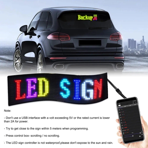 LED Matrix Panel for Car | Smart App Controlled LED Display