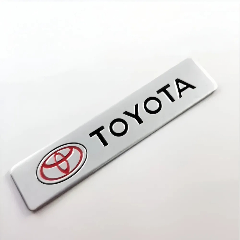 thumbnail image 2 of Fast Service Designs Toyota Logo 6x12" Aluminum License Plate – Multicolor, Screw-On, Universal Fit 2 of 3