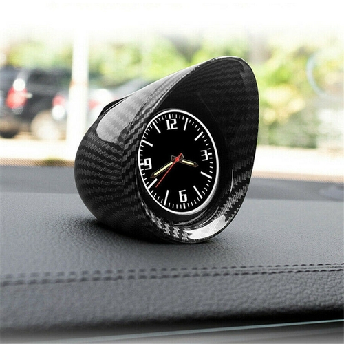 Infinity Cars Clock Luminous Car Interior Dashboard Clock Glossy Carbon
