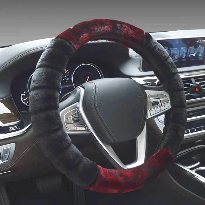 Car Wool Steering Wheel Cover view 5