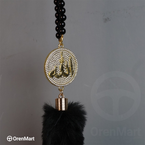 Elegant Allah Car Pendant – Islamic Rearview Mirror Tassel Decor with ...